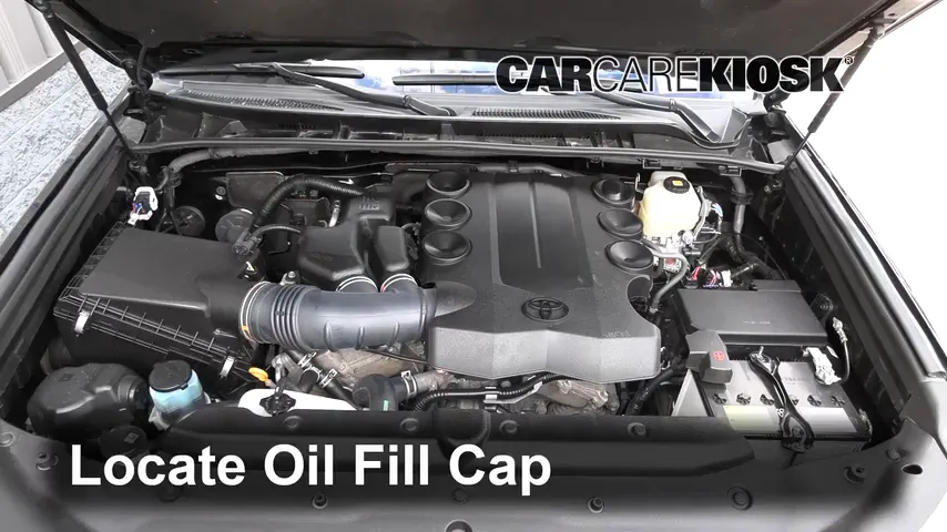 2018 Toyota 4Runner SR5 4.0L V6 Aceite Agregar aceite
